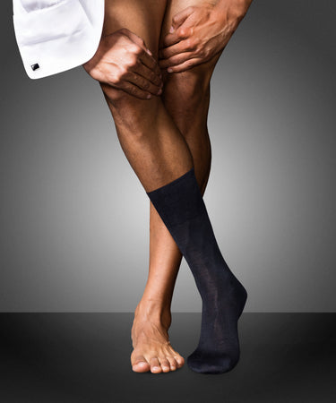 No. 6 Finest Merino Silk Socks | Dark Navy 14451-6370